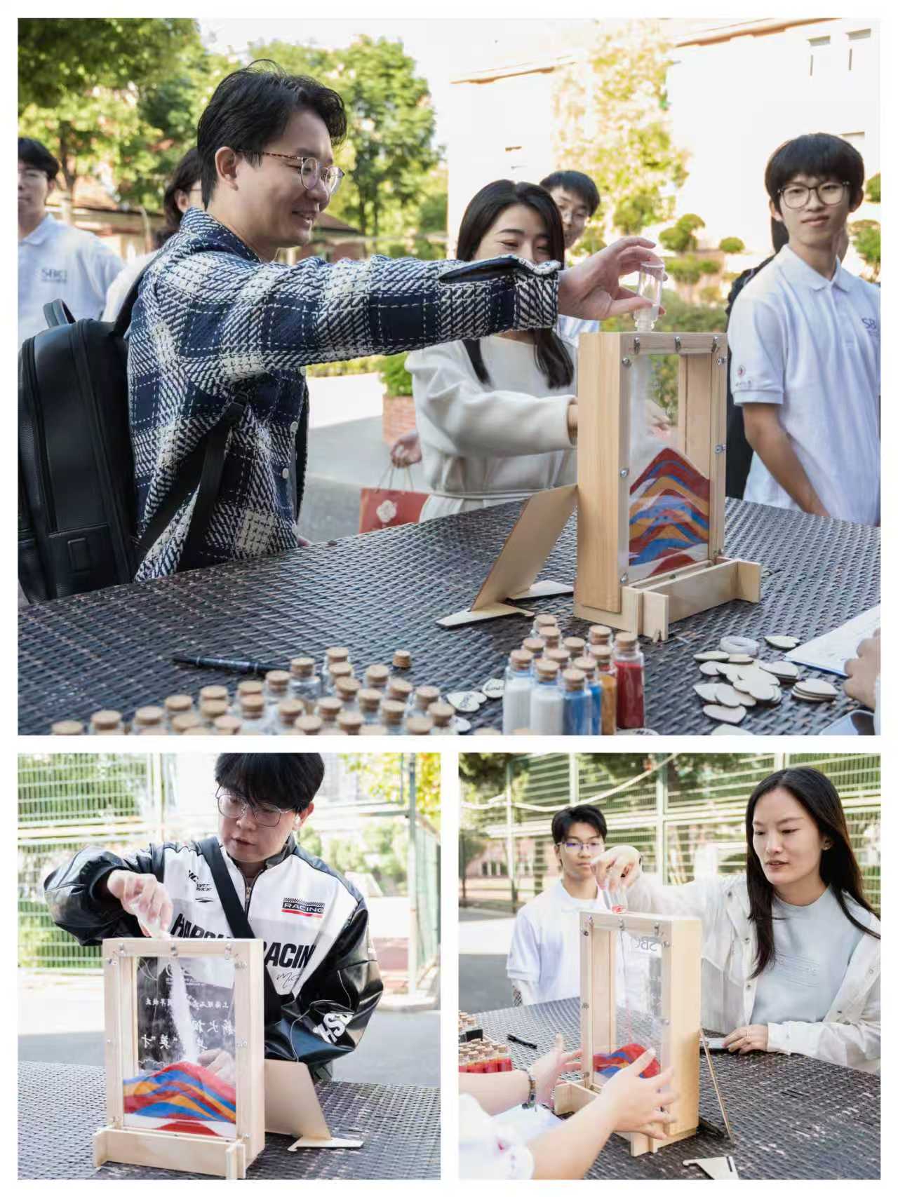 校友们在签到处倒入流沙 校友们在签到处倒入流沙